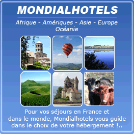 Pour votre sjour en Auvergne, en France et partout dans le monde, Mondial Htels vous guide dans le choix de votre hbergement !...